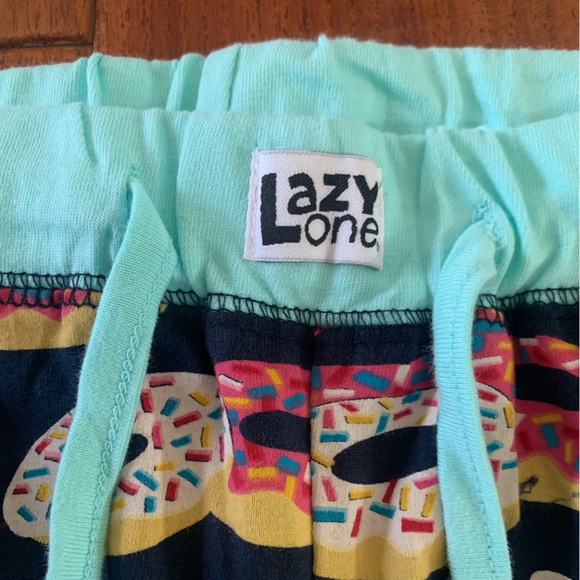 Lazy One Yoga Pajama Pants Women's Size Large DONUT DISTURB 100% Cotton Pocket - Picture 5 of 11